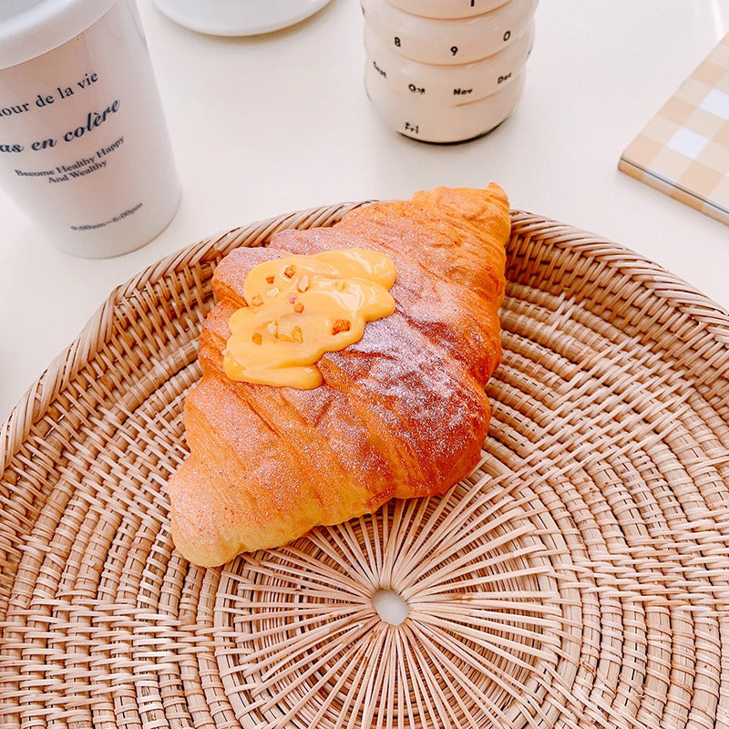 Cheese Croissant Taba Squishy