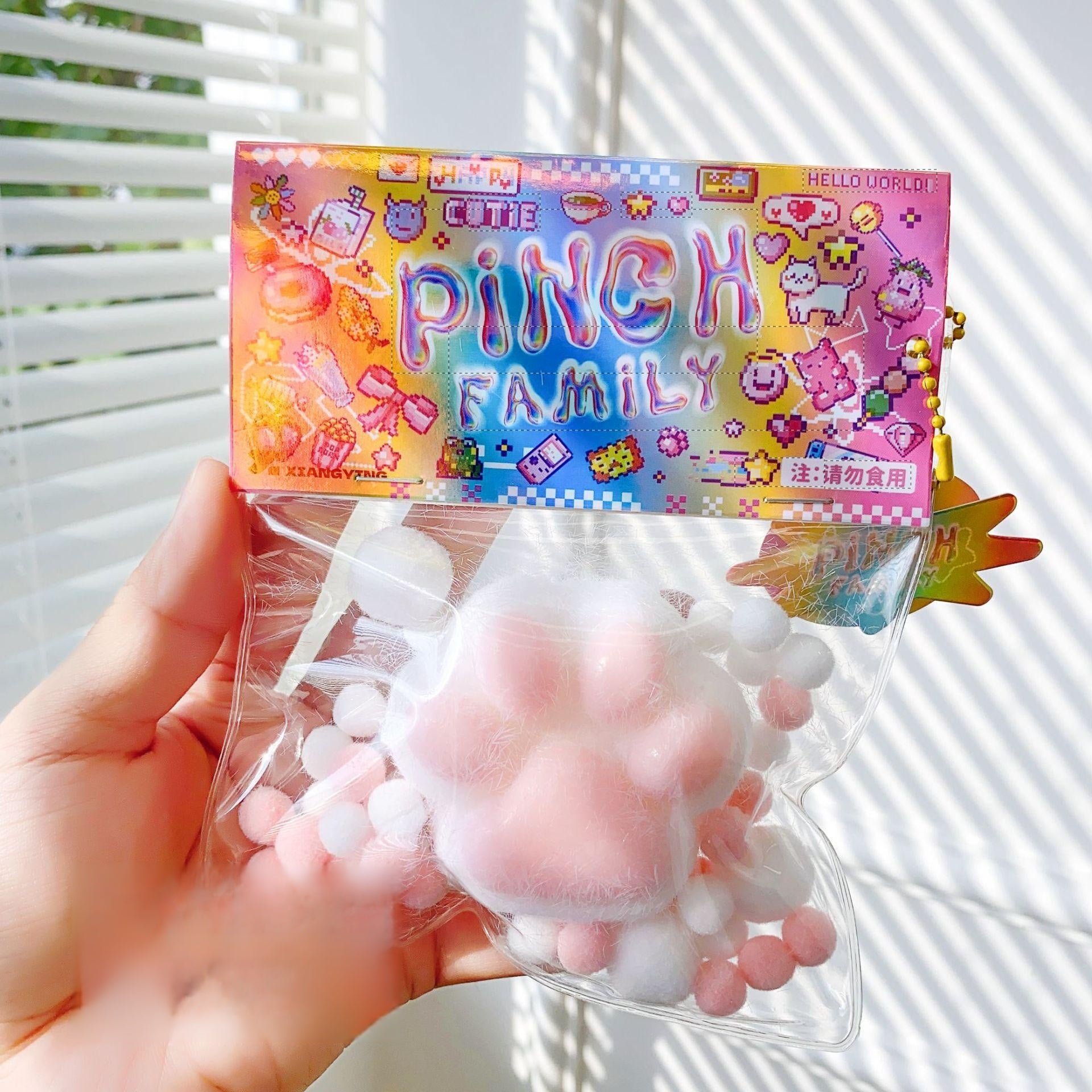White Taba Squishy Paw Toys
